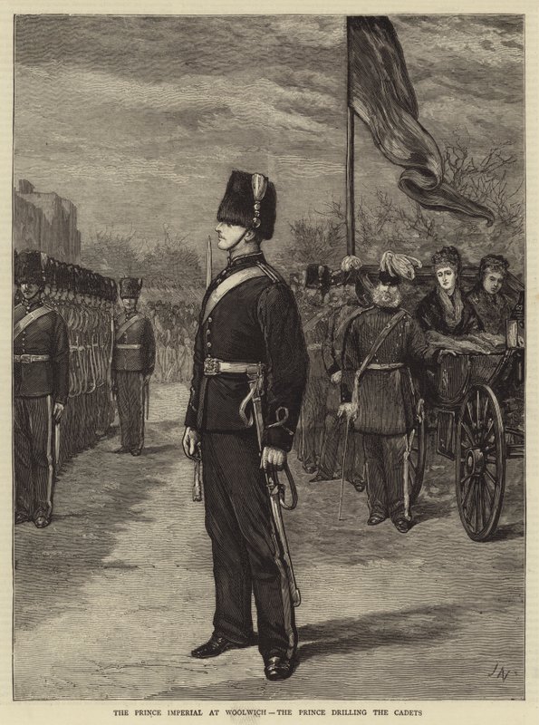 Prince Imperial i Woolwich, Prinsen som borer kadettene av Joseph Nash