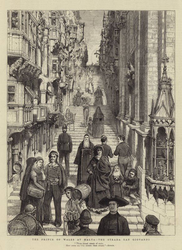 Prinsen av Wales på Malta, Strada San Giovanni av Joseph Nash
