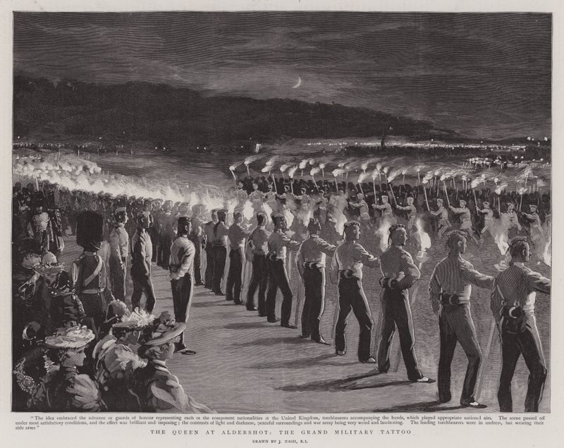 Dronningen ved Aldershot, Grand Military Tattoo av Joseph Nash