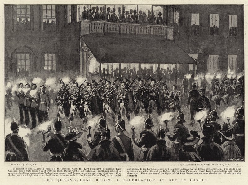 Dronningens lange regjeringstid, en feiring på Dublin Castle av Joseph Nash