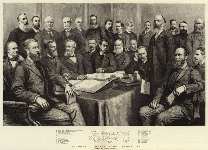 Den kongelige kommisjon for arbeid, 1891 av Joseph Nash