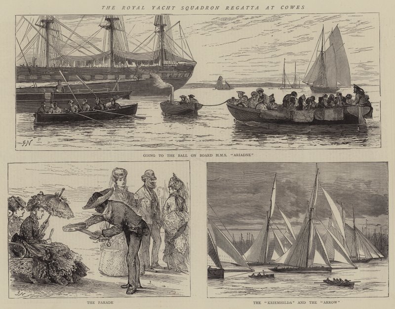 Royal Yacht Squadron Regatta på Cowes av Joseph Nash