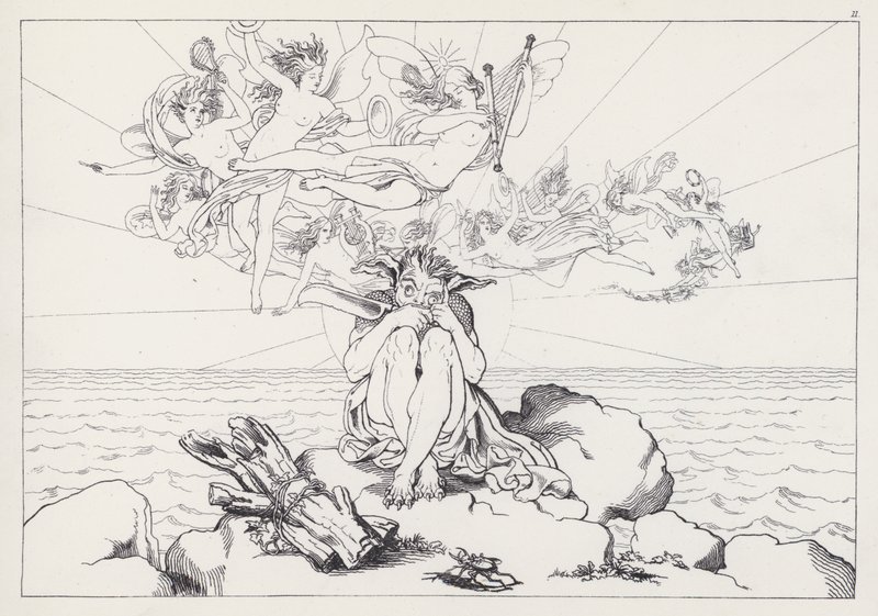 Shakespeares The Tempest, akt III, scene 2 av Joseph Noel after Paton
