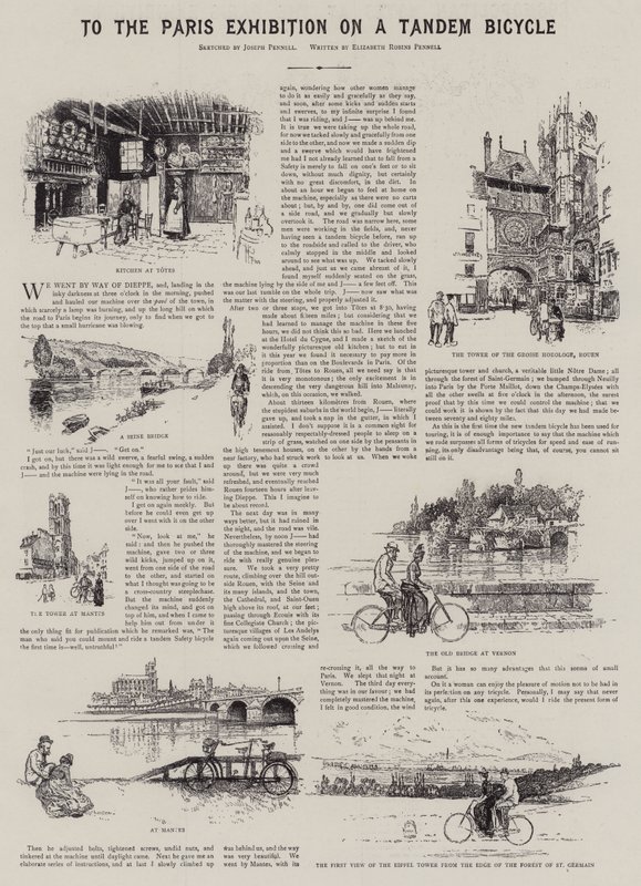 Til Paris-utstillingen på en tandemsykkel av Joseph Pennell