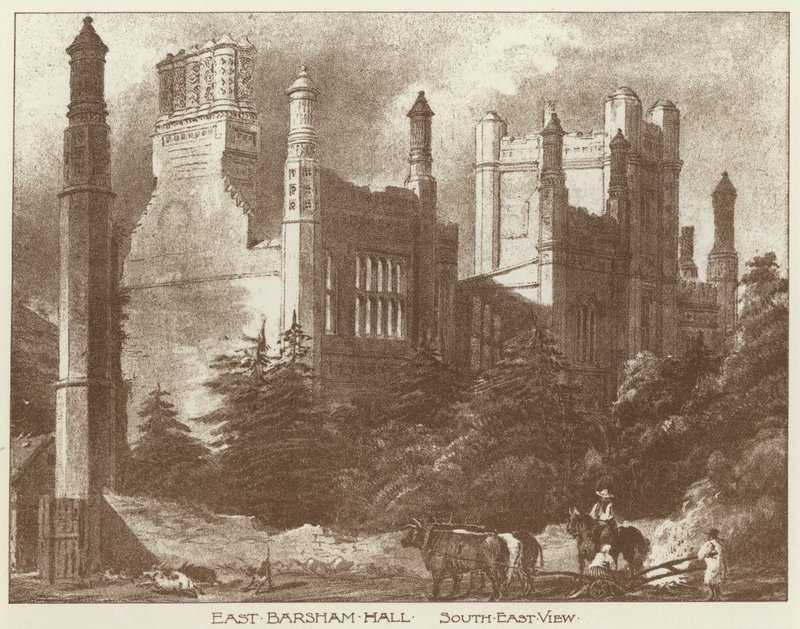 East Barsham Hall, Norfolk (litho) av Joseph (after) Nash