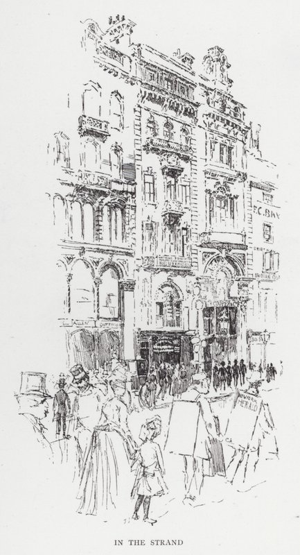 In the Strand (litho) av Joseph (after) Pennell