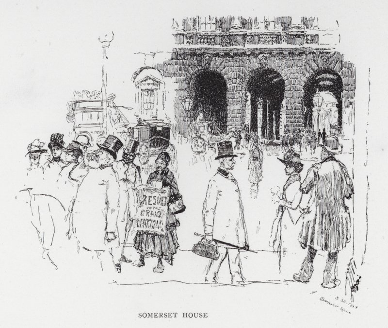 Somerset House (litho) av Joseph (after) Pennell