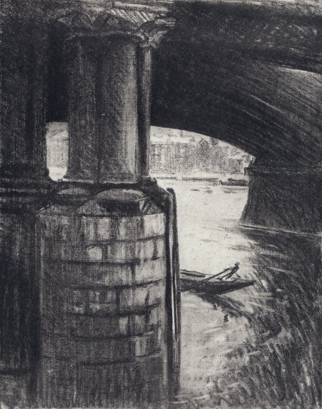 Under Blackfriars (litho) av Joseph (after) Pennell