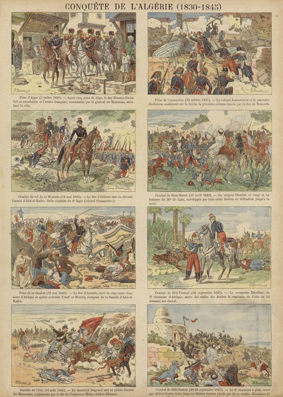 Fransk erobring av Algerie av Joseph Charles (after) Beuzon