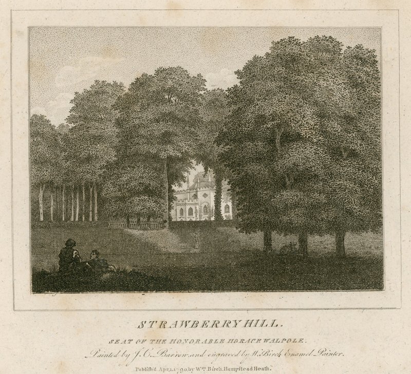 Strawberry Hill, sete for den ærede Horace Walpole av Joseph Charles Barrow