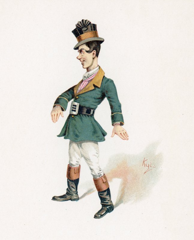 Mr Bailey Jr., illustrasjon fra 'Character Sketches from Charles Dickens', ca. 1890 av Joseph Clayton Clarke