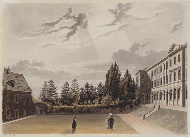 Worcester College, Oxford (akvatint) av Joseph Constantine Stadler