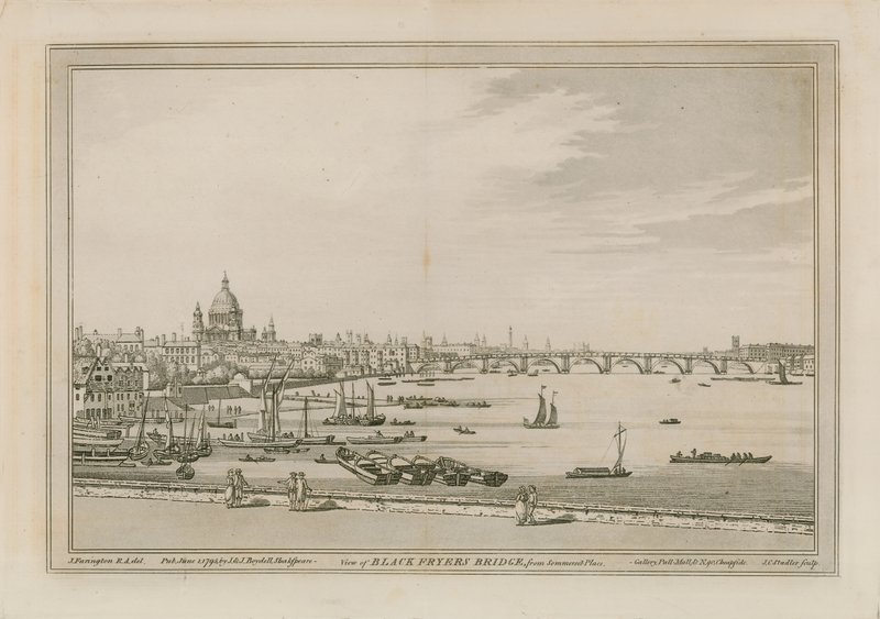 Blackfriars Bridge av Joseph Farington