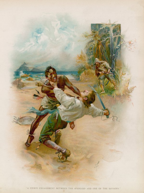 Illustrasjon for Robinson Crusoe av Joseph Finnemore