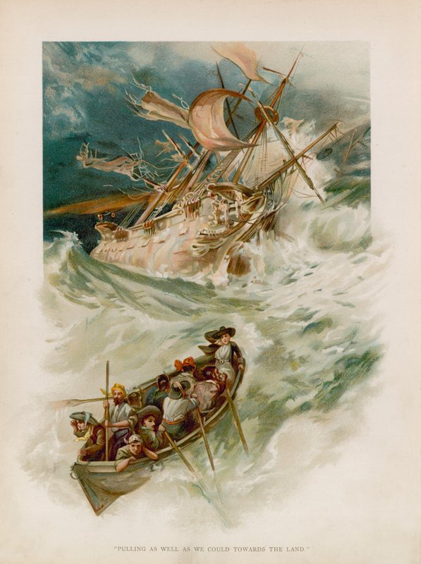 Illustrasjon for Robinson Crusoe av Joseph Finnemore