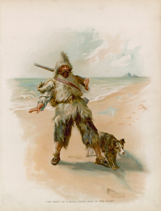 Illustrasjon for Robinson Crusoe av Joseph Finnemore