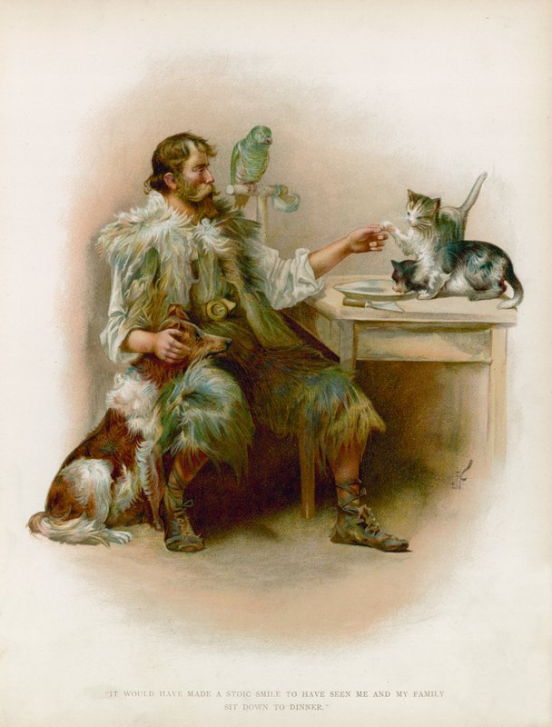 Illustrasjon for Robinson Crusoe av Joseph Finnemore