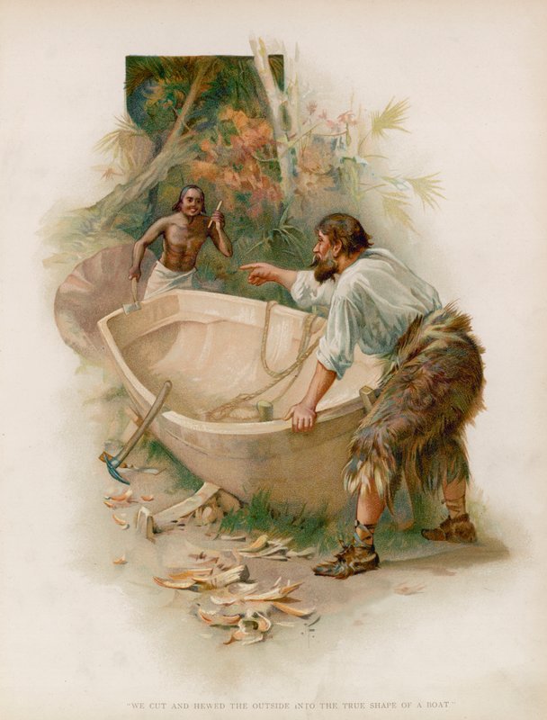 Illustrasjon for Robinson Crusoe av Joseph Finnemore
