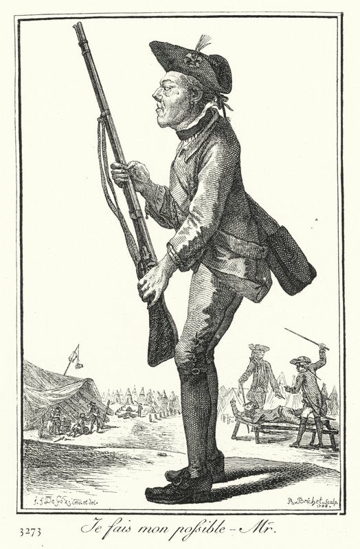 Jeg gjør mitt beste, sir (gravering) av Joseph Franz von (after) Goez