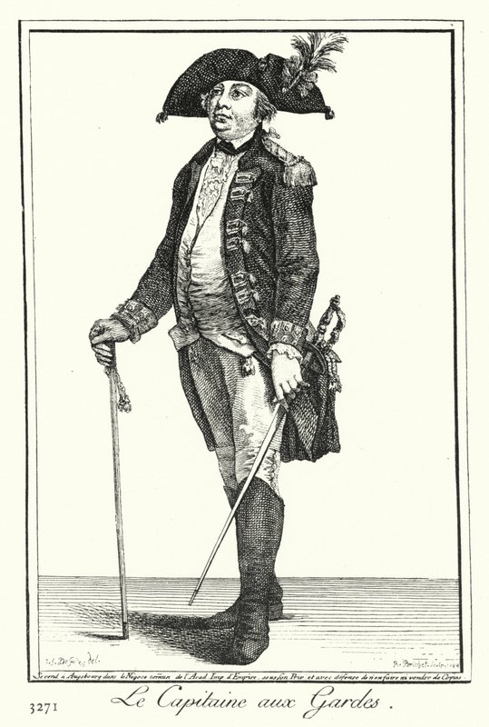 Kapteinen for vaktene (gravering) av Joseph Franz von (after) Goez