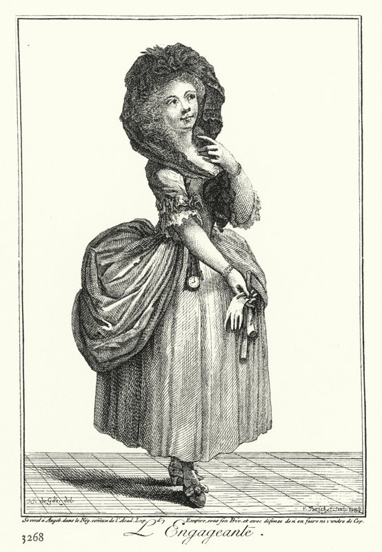 Den sjarmerende jenta (gravering) av Joseph Franz von (after) Goez