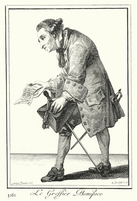 Kontorist Boniface (gravering) av Joseph Franz von (after) Goez