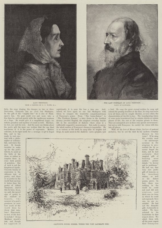 Alfred, Baron Tennyson, poetprisvinner av Joseph Holland Tringham