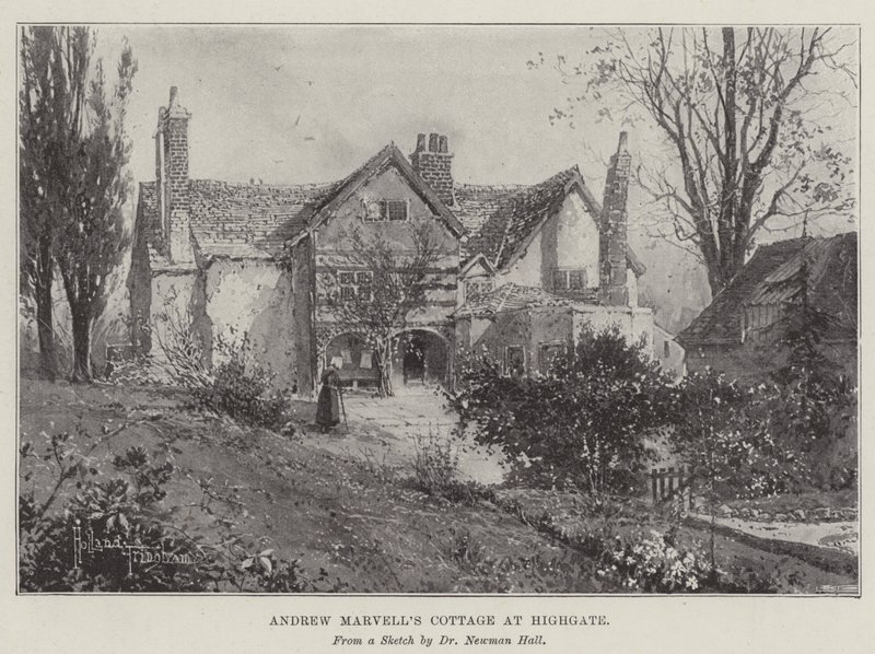 Andrew Marvells hytte ved Highgate av Joseph Holland Tringham