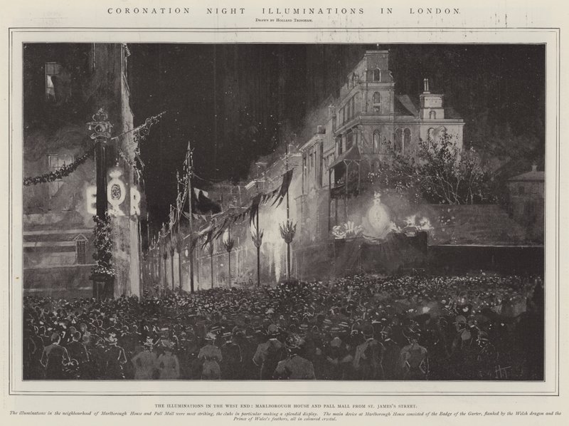 Coronation Night Illuminations i London av Joseph Holland Tringham