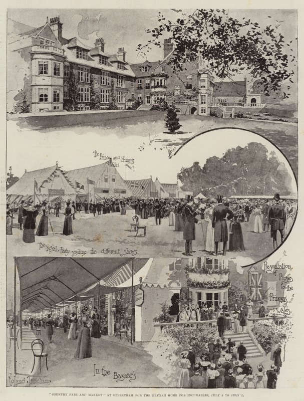 Country Fair and Market på Streatham for British Home for Incurables, 3. juli til 5. juli av Joseph Holland Tringham