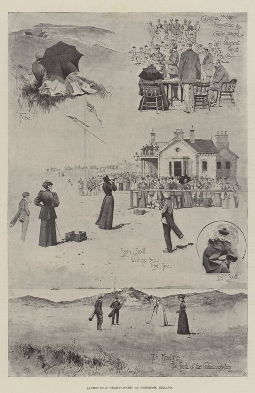Golfmesterskap for kvinner i Portrush, Irland av Joseph Holland Tringham