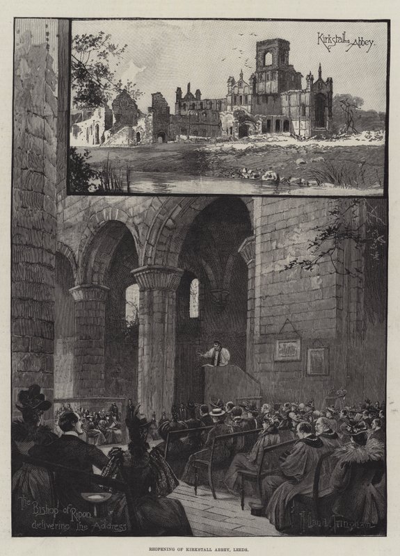 Gjenåpning av Kirkstall Abbey, Leeds av Joseph Holland Tringham