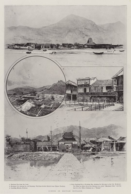 Scener i britiske Kowloon av Joseph Holland Tringham