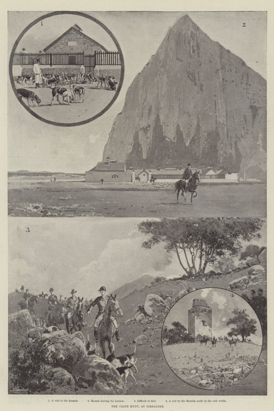 Calpe-jakten, på Gibraltar av Joseph Holland Tringham