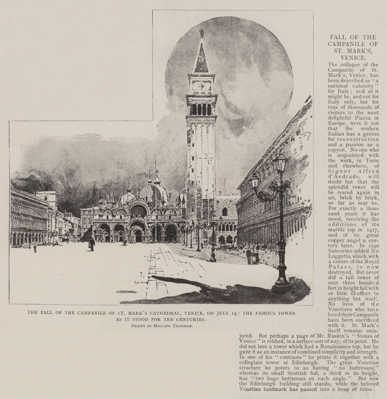 Fall of the Campanile of St Mark