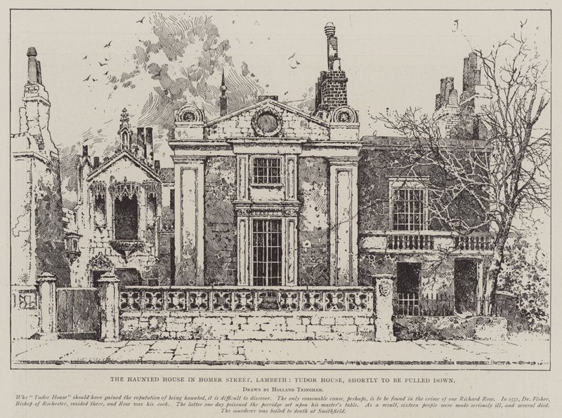 The Haunted House i Homer Street, Lambeth, Tudor House, skal snart rives ned av Joseph Holland Tringham