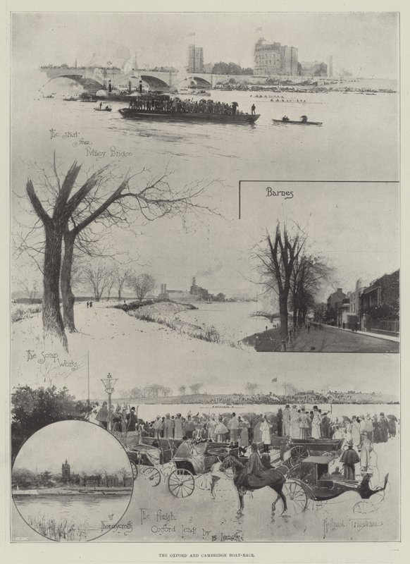 Oxford og Cambridge Boat-Race av Joseph Holland Tringham