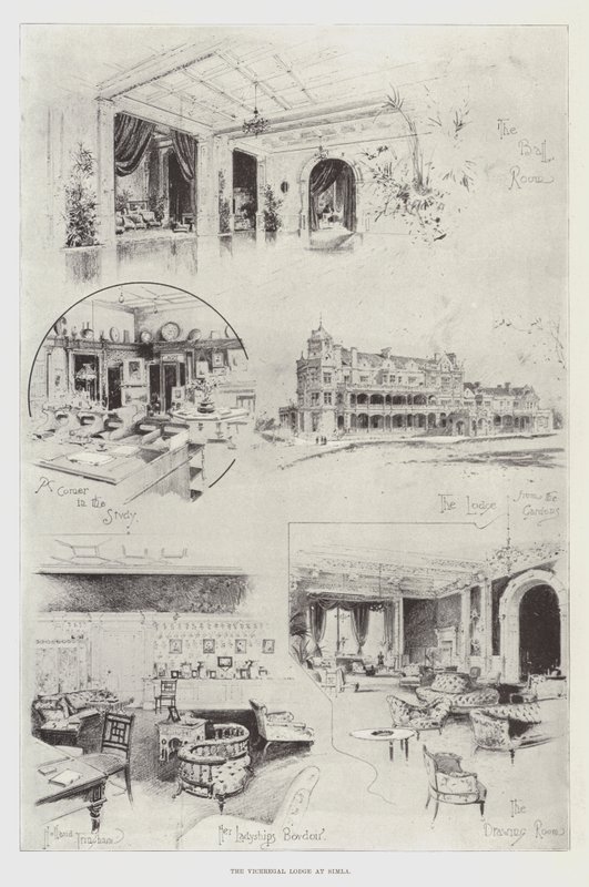 Viceregal Lodge på Simla av Joseph Holland Tringham