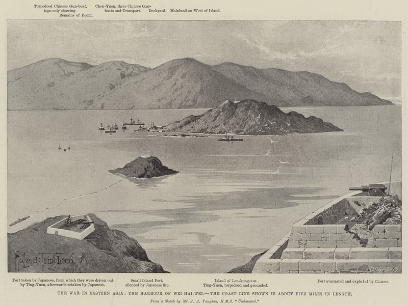 Krigen i Øst-Asia, havnen i Wei-hai-Wei av Joseph Holland Tringham