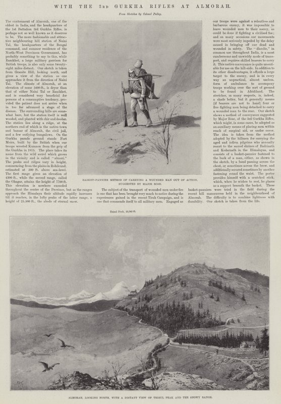 Med de tredje Gurkha-riflene ved Almorah av Joseph Holland Tringham