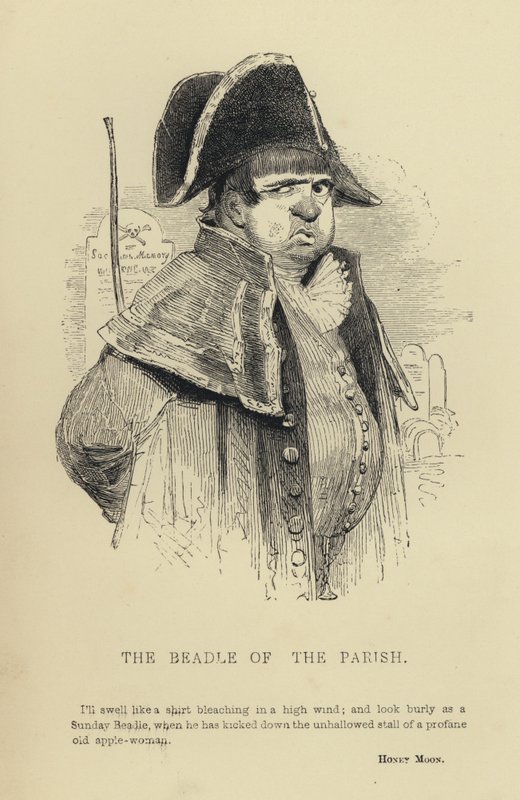 Kenny Meadows: The Beadle of the Parish (gravering) av Joseph Kenny (after) Meadows