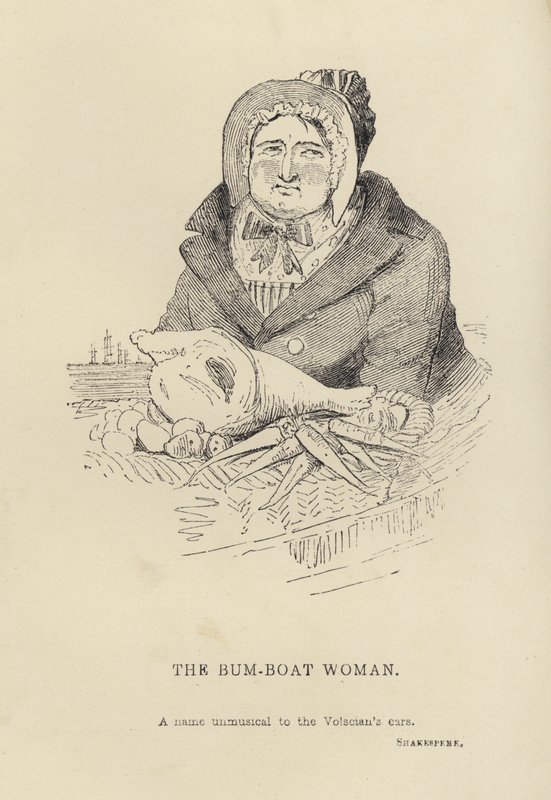 Kenny Meadows: The Bum-Boat Woman (gravering) av Joseph Kenny (after) Meadows