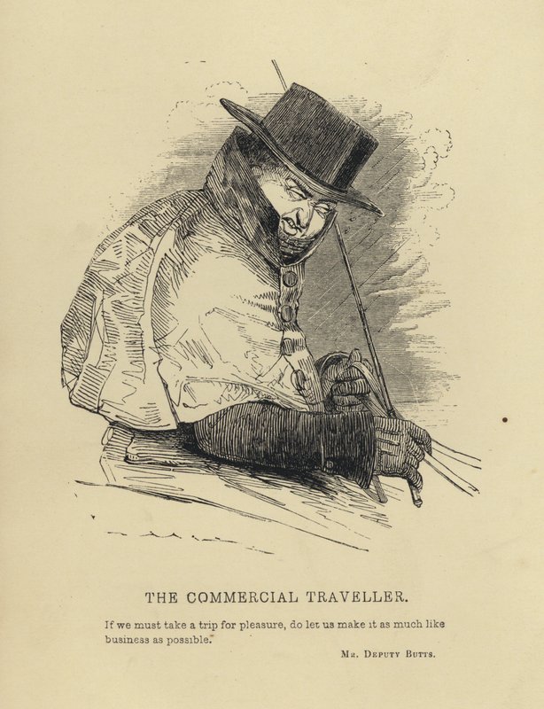 Kenny Meadows: The Commercial Traveler (gravering) av Joseph Kenny (after) Meadows