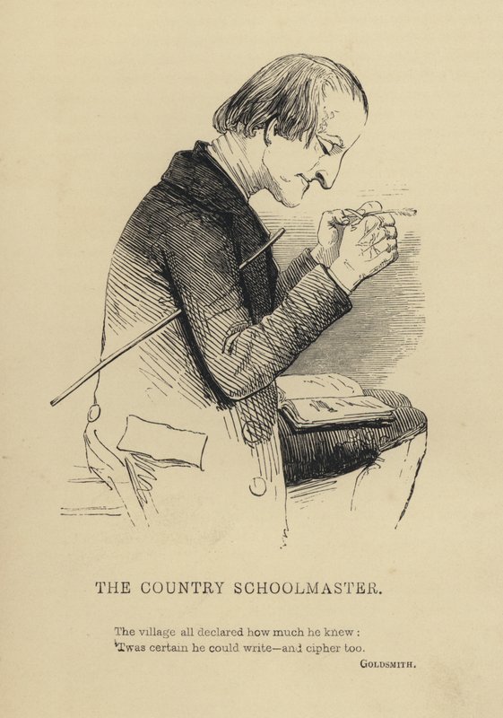 Kenny Meadows: The Country Schoolmaster (gravering) av Joseph Kenny (after) Meadows