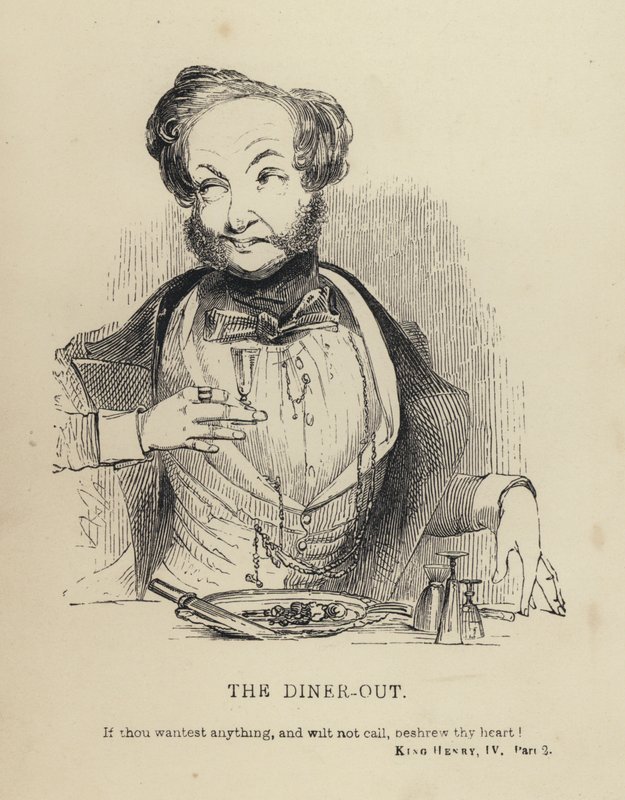 Kenny Meadows: The Diner-Out (gravering) av Joseph Kenny (after) Meadows