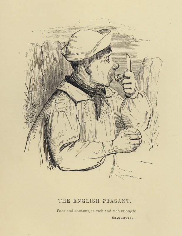 Kenny Meadows: The English Peasant (gravering) av Joseph Kenny (after) Meadows