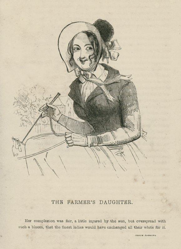 Kenny Meadows: The Farmer's Daughter (gravering) av Joseph Kenny (after) Meadows