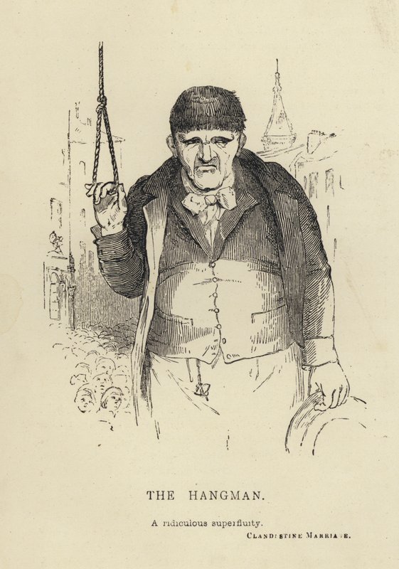 Kenny Meadows: The Hangman (gravering) av Joseph Kenny (after) Meadows