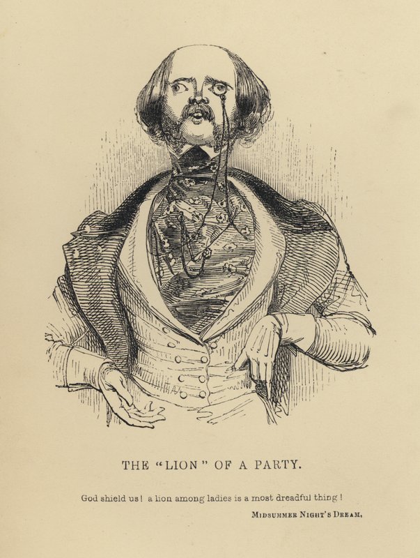 Kenny Meadows: The "Lion" of a Party (gravering) av Joseph Kenny (after) Meadows