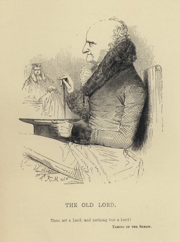 Kenny Meadows: The Old Lord (gravering) av Joseph Kenny (after) Meadows